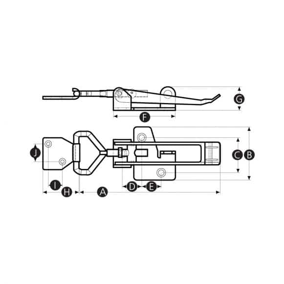 LD-Model-01-ML Stainless steel adjustable toggle latch