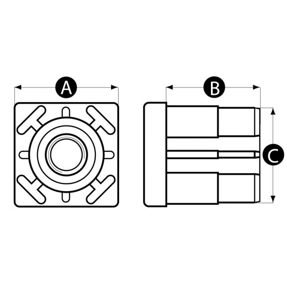 LD-Model-01NPB-TB Threaded Bush technical drawing