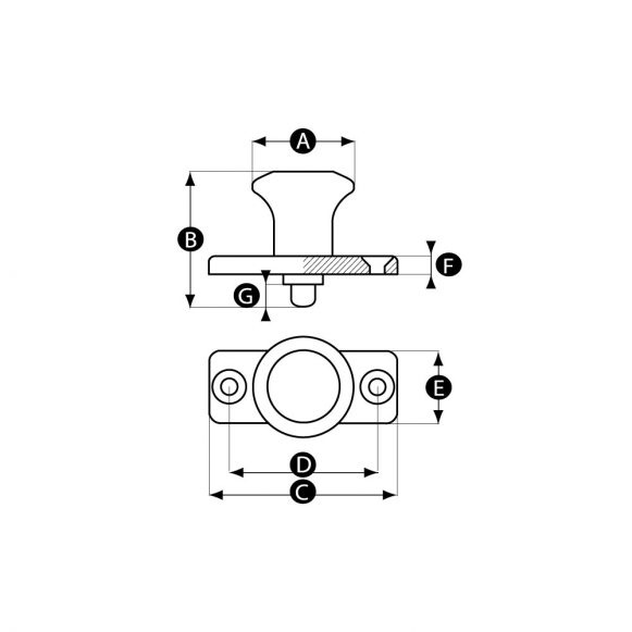 Index plunger with fixing plate technical drawing