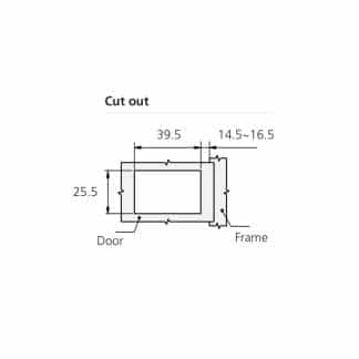 LD-Model-03-PL-Cut-Out Snap-in latch cut out diagram