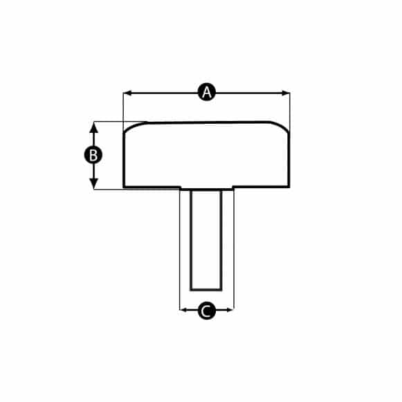 LD-Model-05M-MK Male threaded stainless steel wing knob