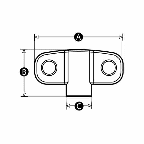 LD-Model-06-MK Female threaded stainless steel wing knob
