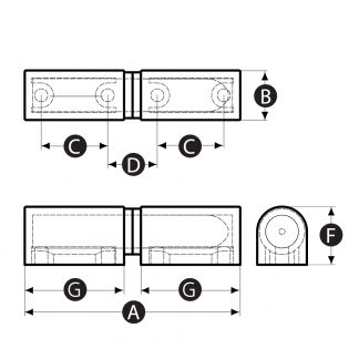 In line removable lift off hinge