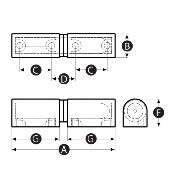 In line removable lift off hinge