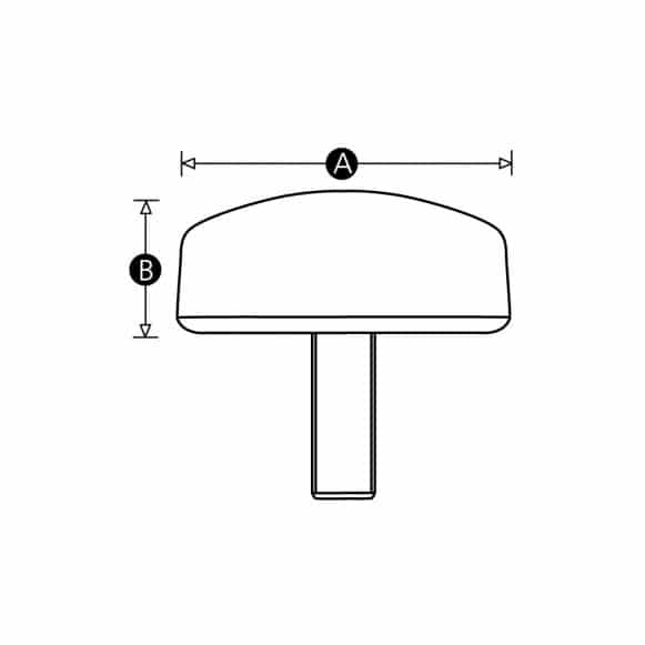 Male thread wing knob