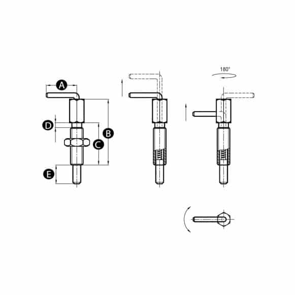 Index plunger with lever