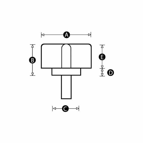 mini star knob technical drawing