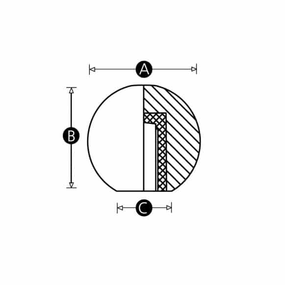LD-Model-17BF-PK Threaded plastic ball knob