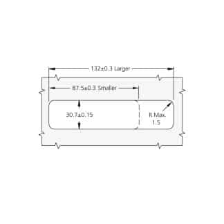 LD-Model-24-BH-Cutout Model 24 BH Technical drawing