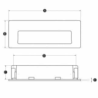 LD-Model-25-BH Model 25 BH Enclosure Handle technical drawing