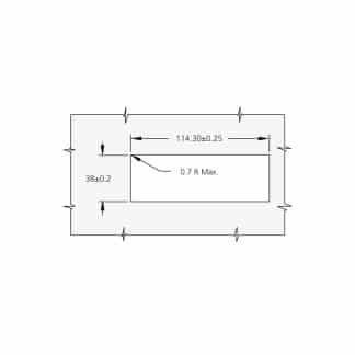 LD-Model-25-BH-Cutout Model 25 BH technical drawing