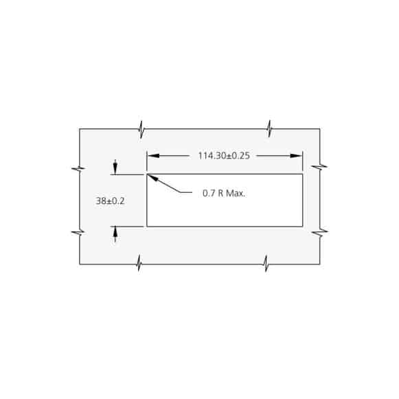 LD-Model-25-BH-Cutout Model 25 BH technical drawing