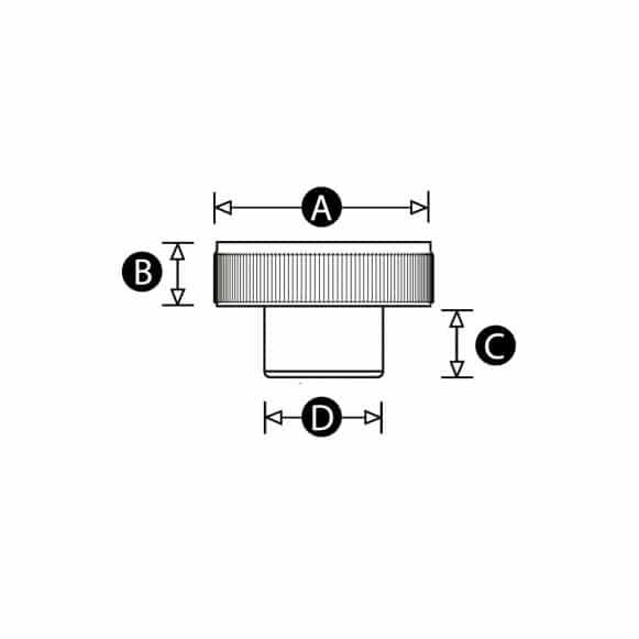 Female thread thumbscrew fine knurl