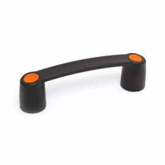 Machine pull handle with orange caps