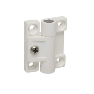 Model-01-HI-View-2 Adjustable torque positioning hinge in white plastic