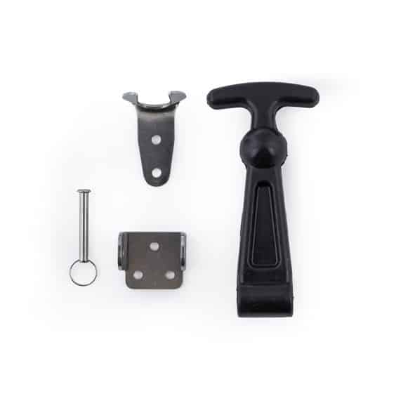 Model-01-RL-view-5 Rubber and stainless steel bonnet or hood latch for car