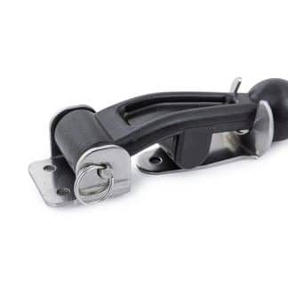 Model-01-RL-view-6 Rubber and stainless steel bonnet or hood latch for car