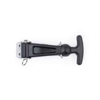 Model-01-RL-view-8 Rubber and stainless steel bonnet or hood latch for car