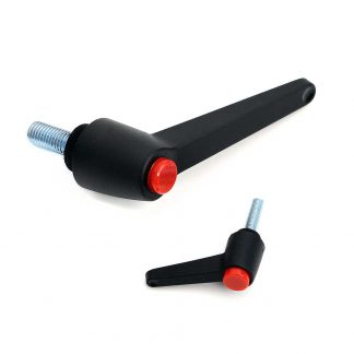 Male thread adjustable indexed clamping handle