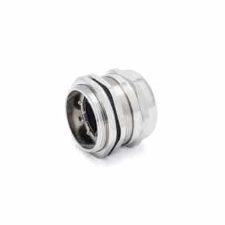 Model-02-CG-view-11 Nickel Plated Brass Cable Gland with EMC Protection for shielded cables