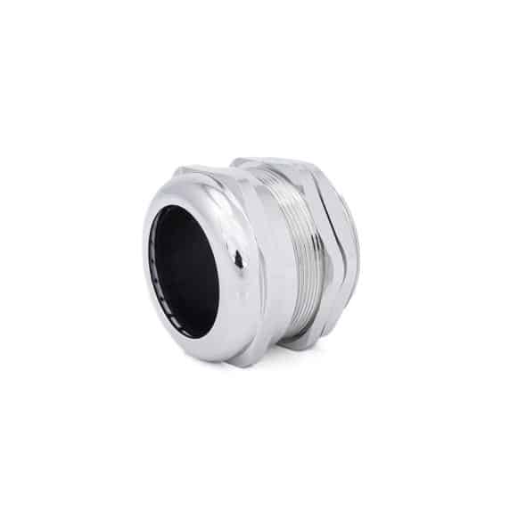 Model-02-CG-view-17 Nickel Plated Brass Cable Gland with EMC Protection for shielded cables