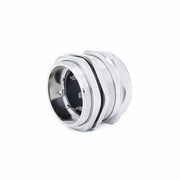Model-02-CG-view-18 Nickel Plated Brass Cable Gland with EMC Protection for shielded cables
