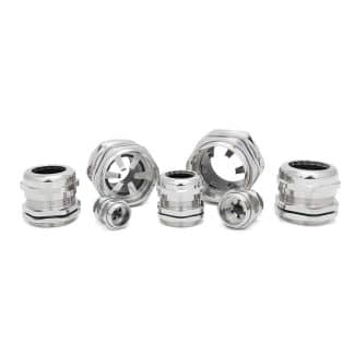 Model-02-CG-view-3 Nickel Plated Brass Cable Gland with EMC Protection for shielded cables