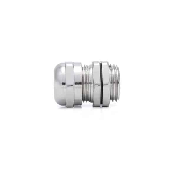 Model-02-CG-view-6 Nickel Plated Brass Cable Gland with EMC Protection for shielded cables