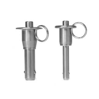 Quick Release Detent Pin with Push Knob and Pull Ring, Stainless Steel