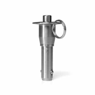 Quick Release Detent Pin with Push Knob and Pull Ring, Stainless Steel