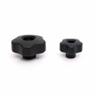 Through thread blind hold plastic clamping lobe knob