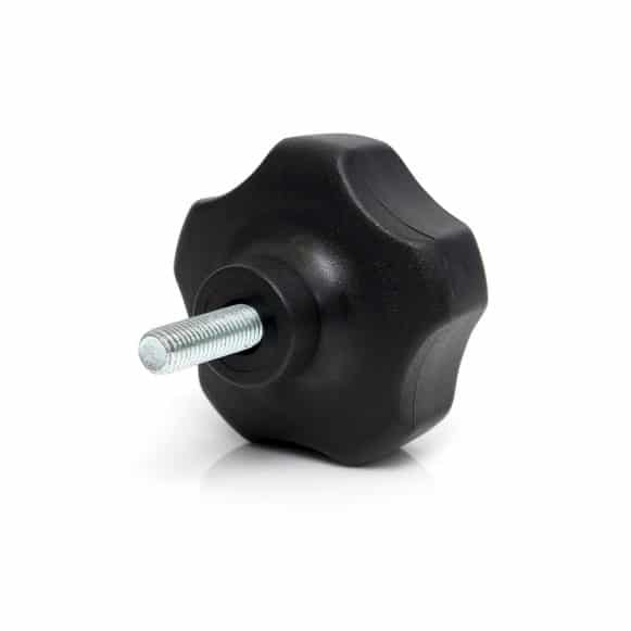 Model-03M-PK-View-2 Male thread hollow lobe clamping knob - large