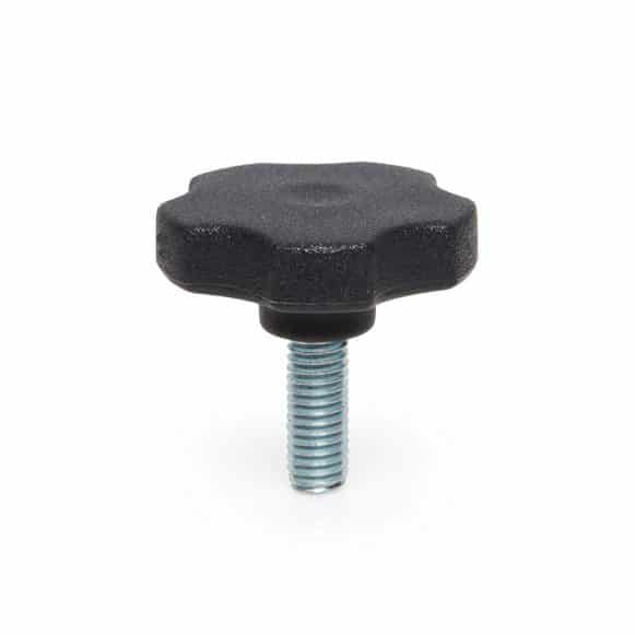 Model-04M-PK-View-2 Solid male threaded clamping lobe knob
