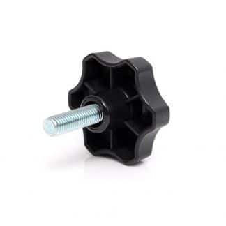 Male threaded six lobe scallop knob