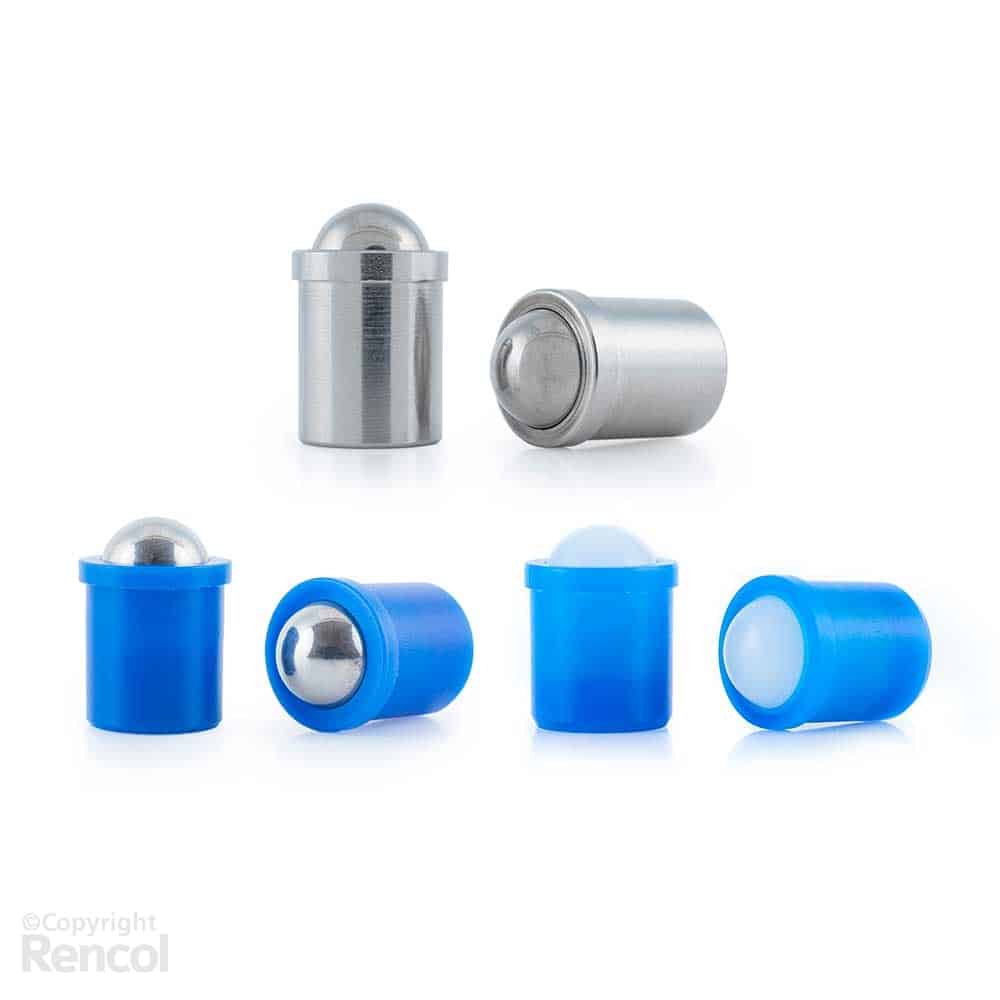 Model 10 IP Ð Spring Plunger, Stainless Steel & Acetal Plastic, Press-fit