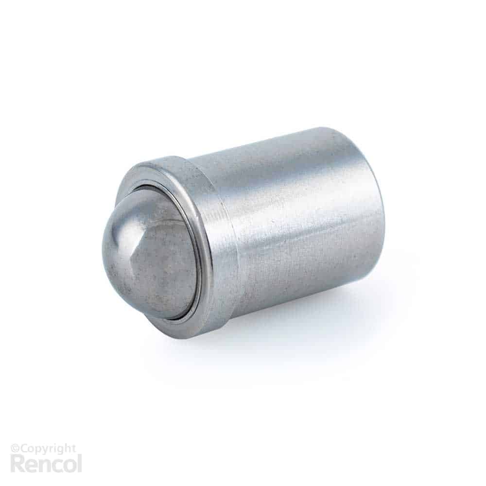 Model 10 IP Ð Spring Plunger, Stainless Steel & Acetal Plastic, Press-fit