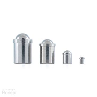 Model 10 IP Ð Spring Plunger, Stainless Steel & Acetal Plastic, Press-fit