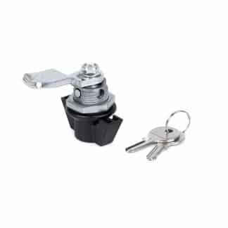 Model-11-ML-view-10 Quarter-turn cam lock with wing knob, lock and key