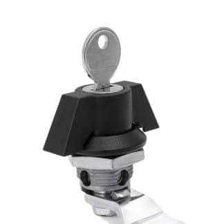 Model-11-ML-view-13 Quarter-turn cam lock with wing knob, lock and key