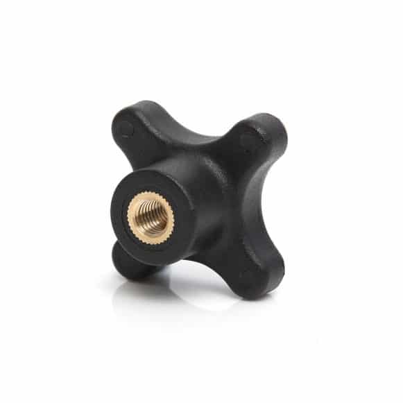 Model-11F-PK-View-2 no cavity solid star knob with female thread