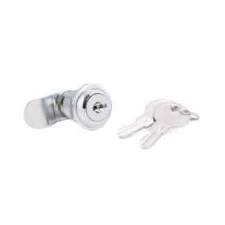 Chrome plated cam lock with keys