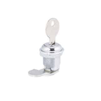 Chrome plated cam lock with keys