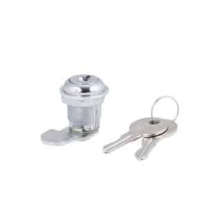 Chrome plated cam lock with keys