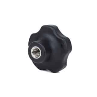 Model-39F-PK-view-10 thermoplastic solid lobe knob with zinc plated steel insert