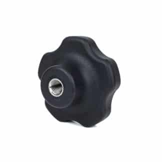 Model-39F-PK-view-11 thermoplastic solid lobe knob with zinc plated steel insert
