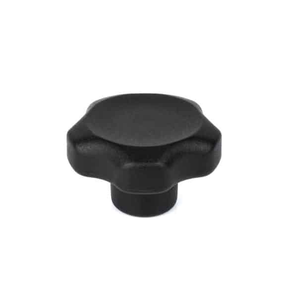 Model-39F-PK-view-2 Plastic solid lobe knob with female threaded insert