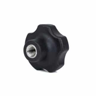 Model-39F-PK-view-8 thermoplastic solid lobe knob with zinc plated steel insert