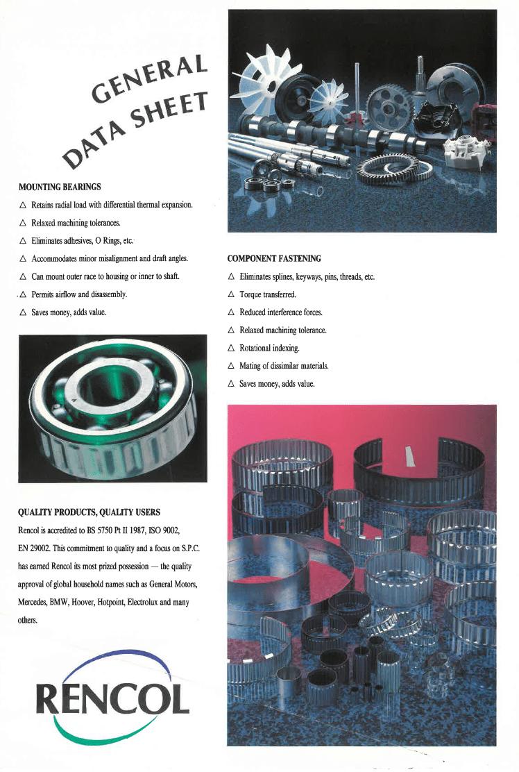 Rencol tolerance rings