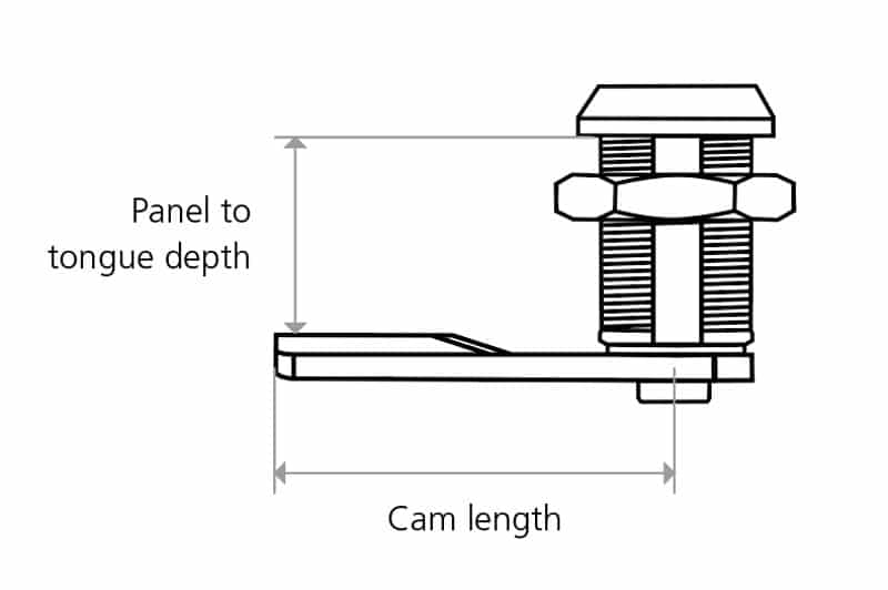 Cam lock dimensions